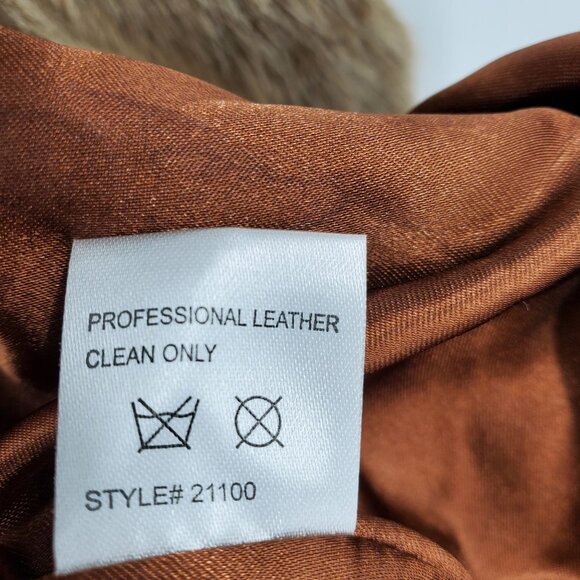 One Girl Who Brown Leather Y2K Western Fur Afghan Penny Lane Jacket Coat MobWife - Picture 12 of 13